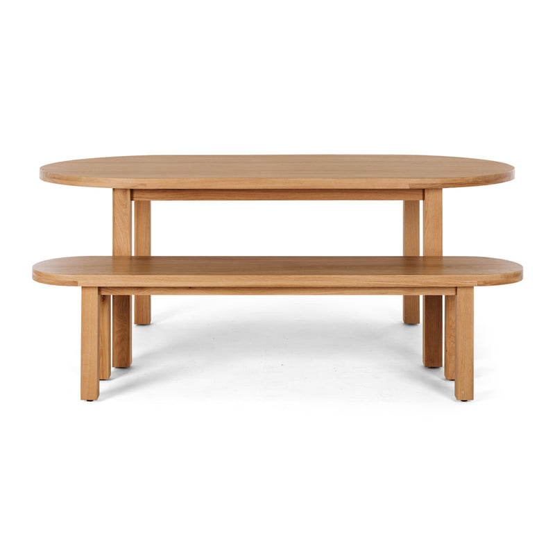 ARC Dining Table 200 (Natural Oak) - FLOOR MODEL + x2 Benches - PACKAGE DEAL!