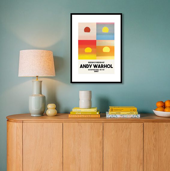 Andy Warhol Sunset Framed Print