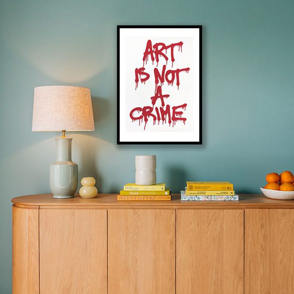 Art is not a Crime Framed Print