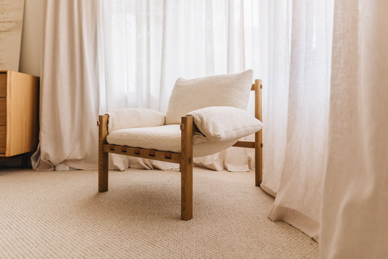 Retreat Armchair White Boucle