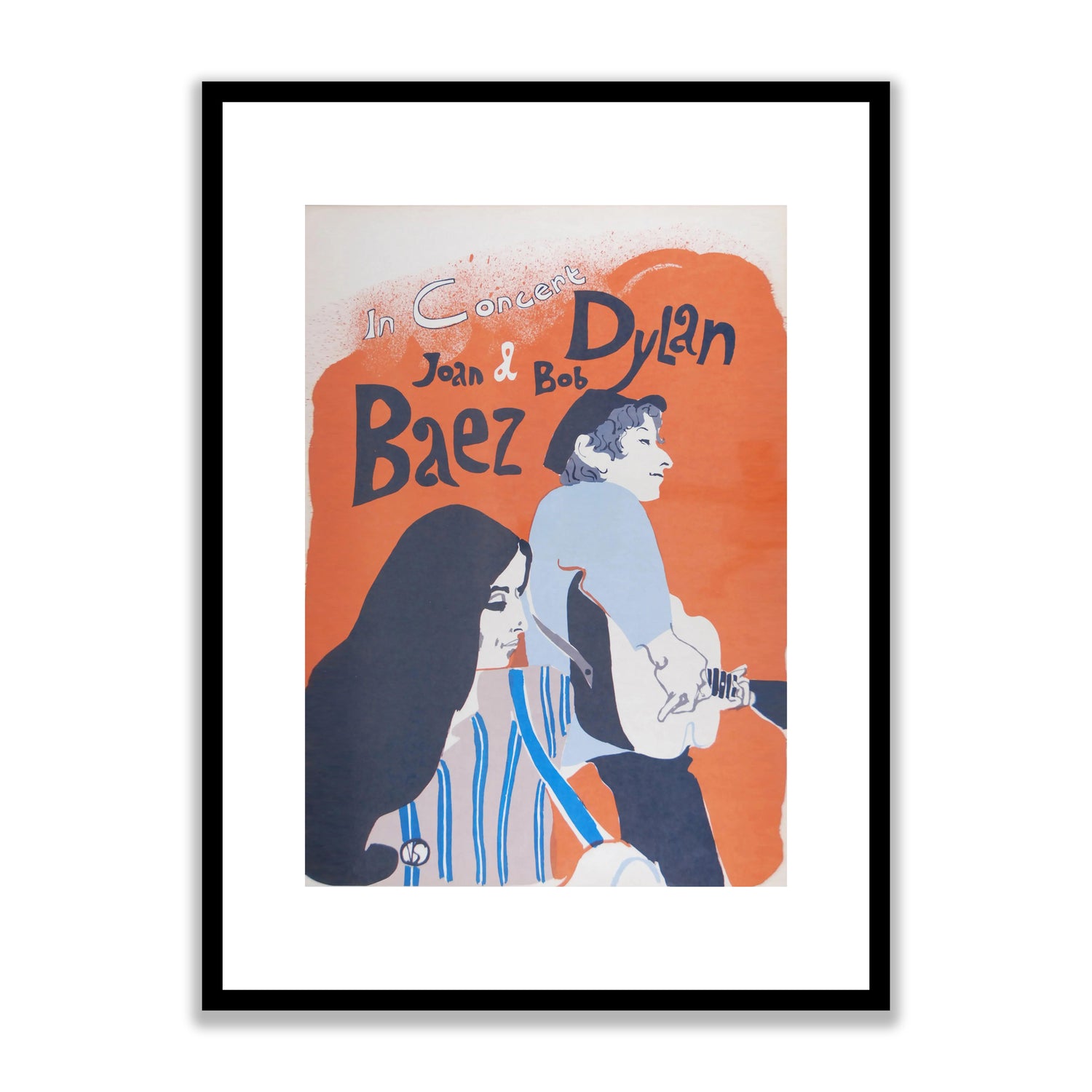 Bob Dylan & Joan Baez Framed Print