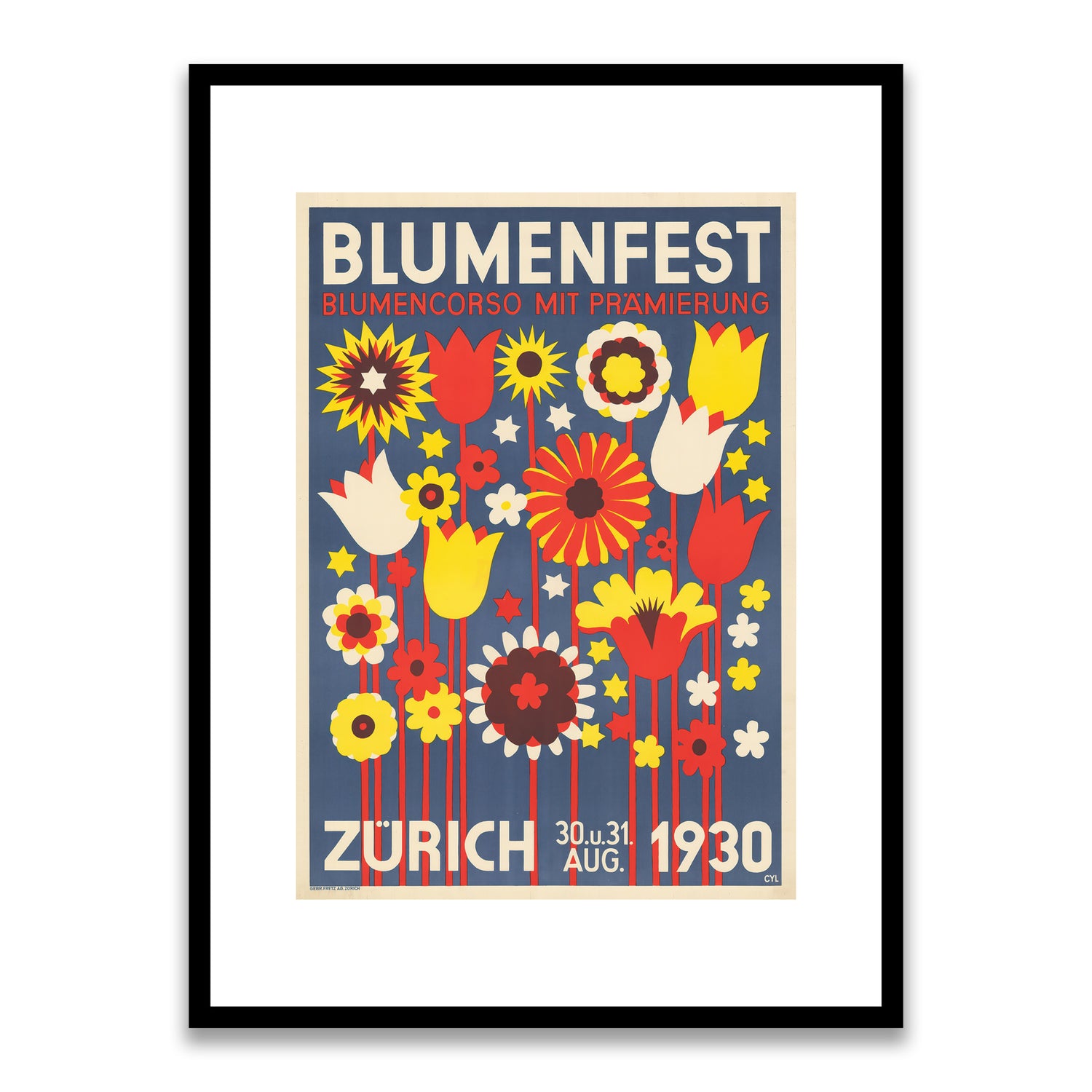 Blumenfest Zurich 1930 Framed Print