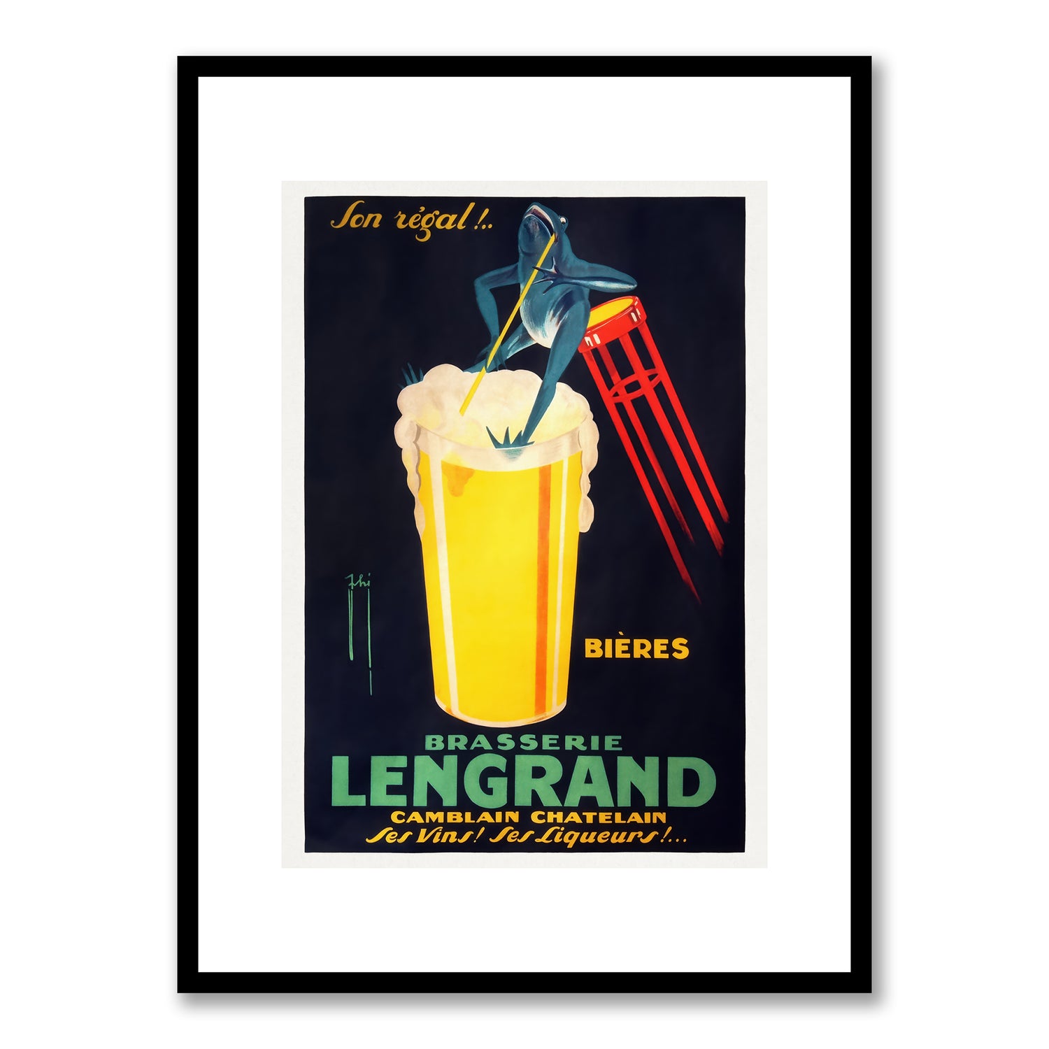 Brasserie Lengrand Framed Print