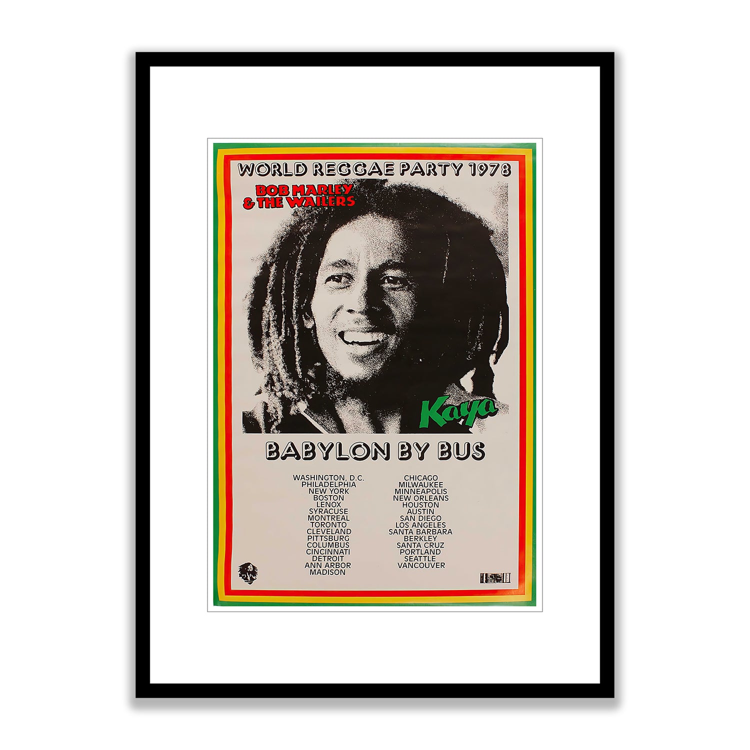 Bob Marley Babylon by Bus Framed Print