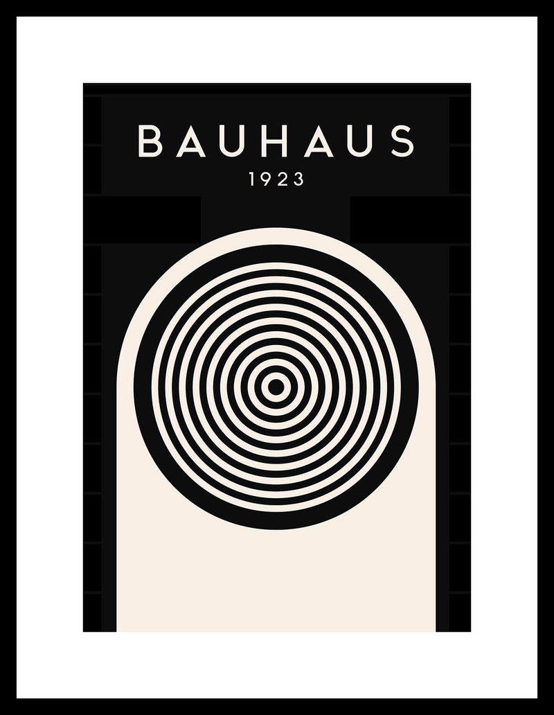 Bauhaus Black set of 3 Framed Prints