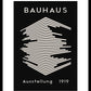 Bauhaus Black set of 3 Framed Prints