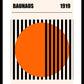 Bauhaus Black + Orange 1919 Framed Print