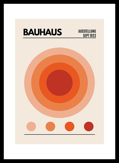 Bauhaus Orange 1919 Framed Print