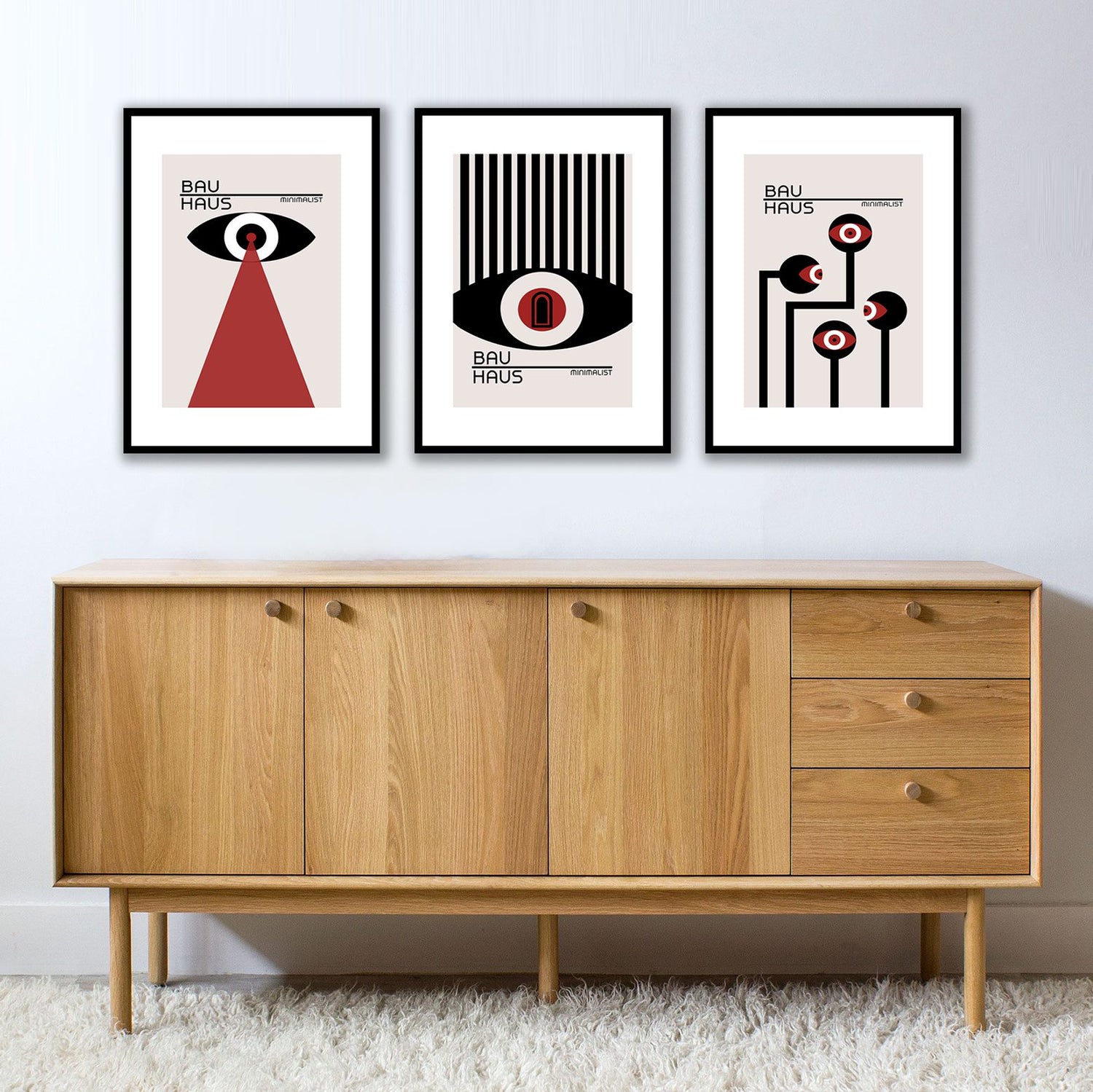 Bauhaus Eyes Set of Framed Prints