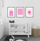 Bauhaus Pink Set of Framed Prints