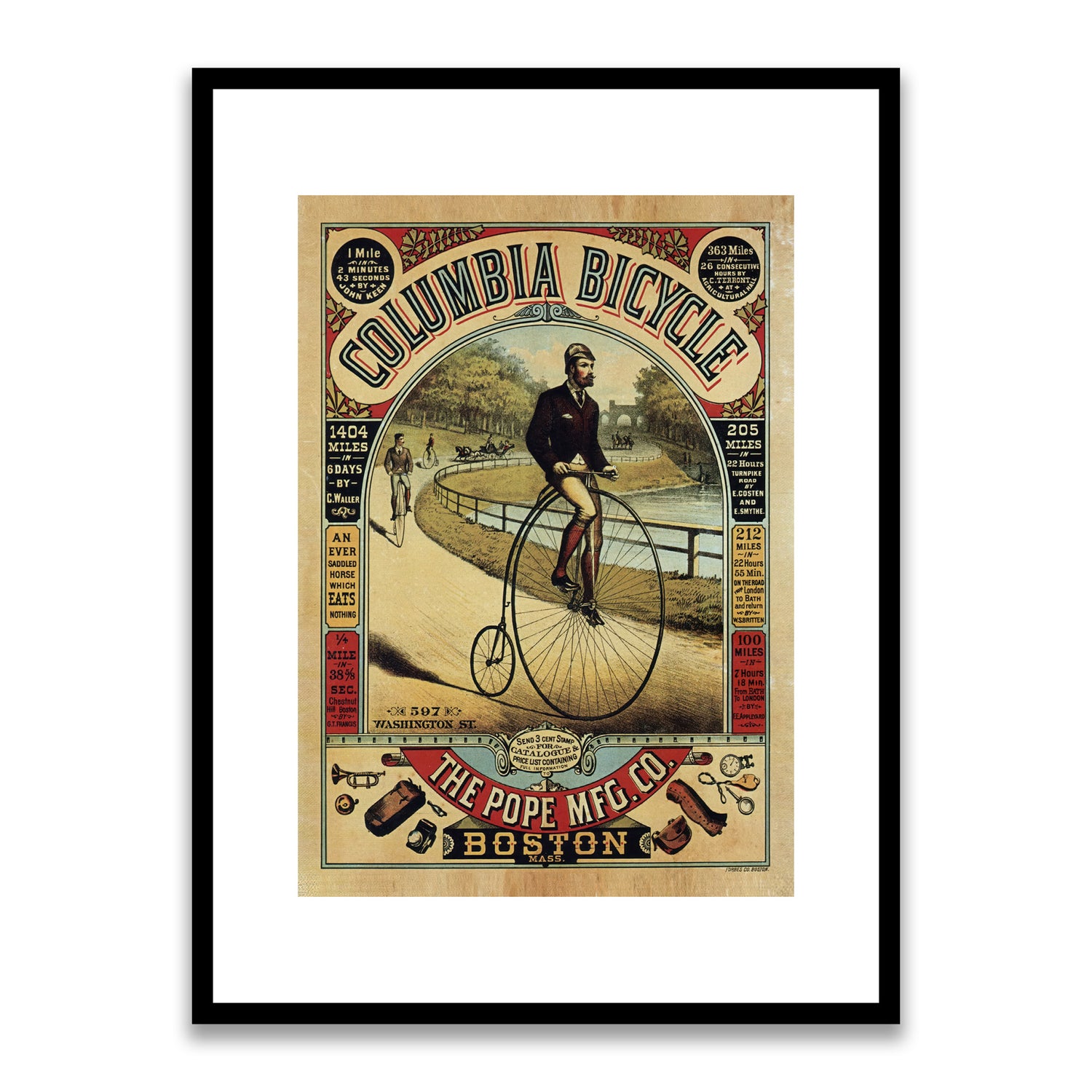 Columbia Bicycle Framed Print