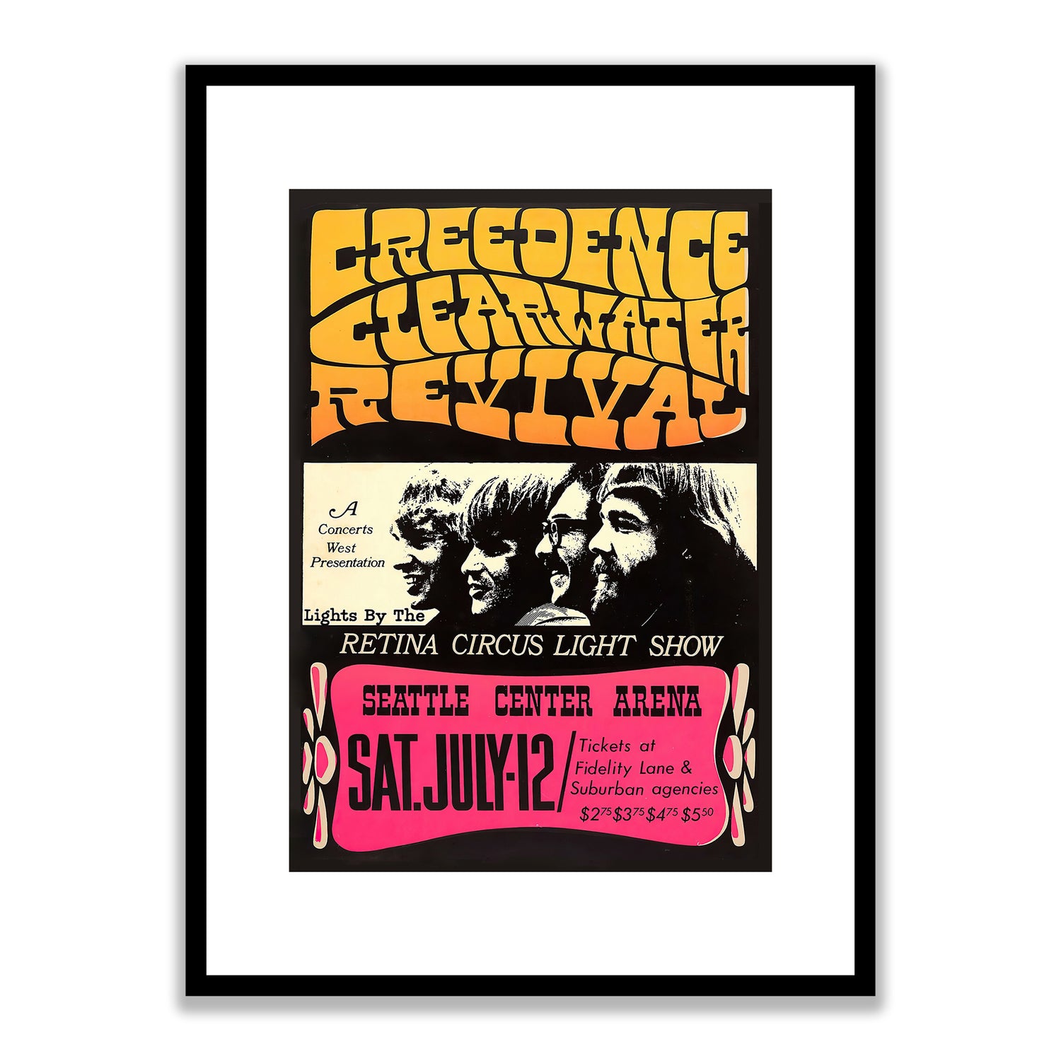 Creedence Clearwater Revival Framed Print - CCR001