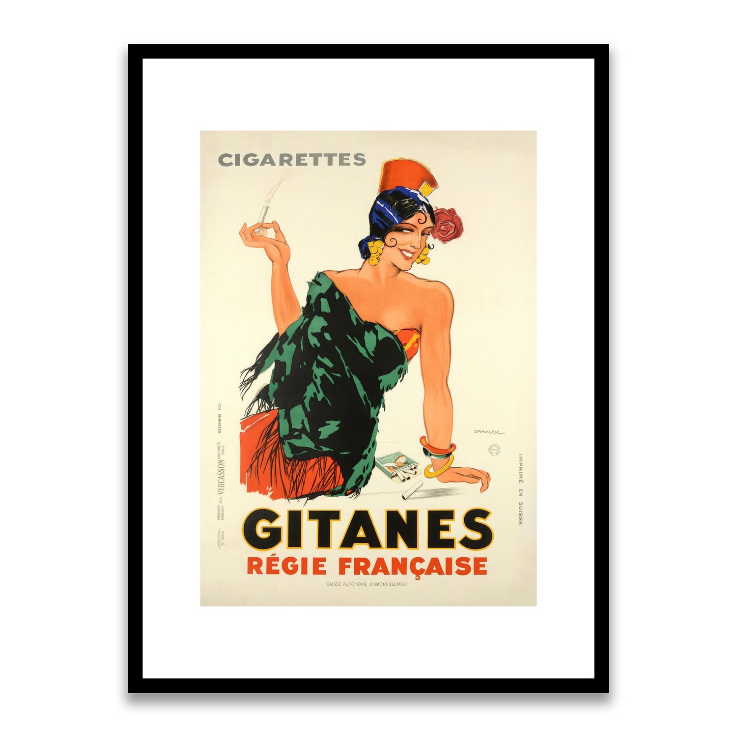 Cigarettes Gitanes Regie Francaise Framed Print