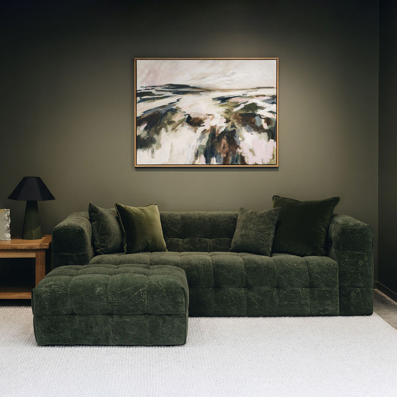 Michelin 3 Seater Sofa Dark Green