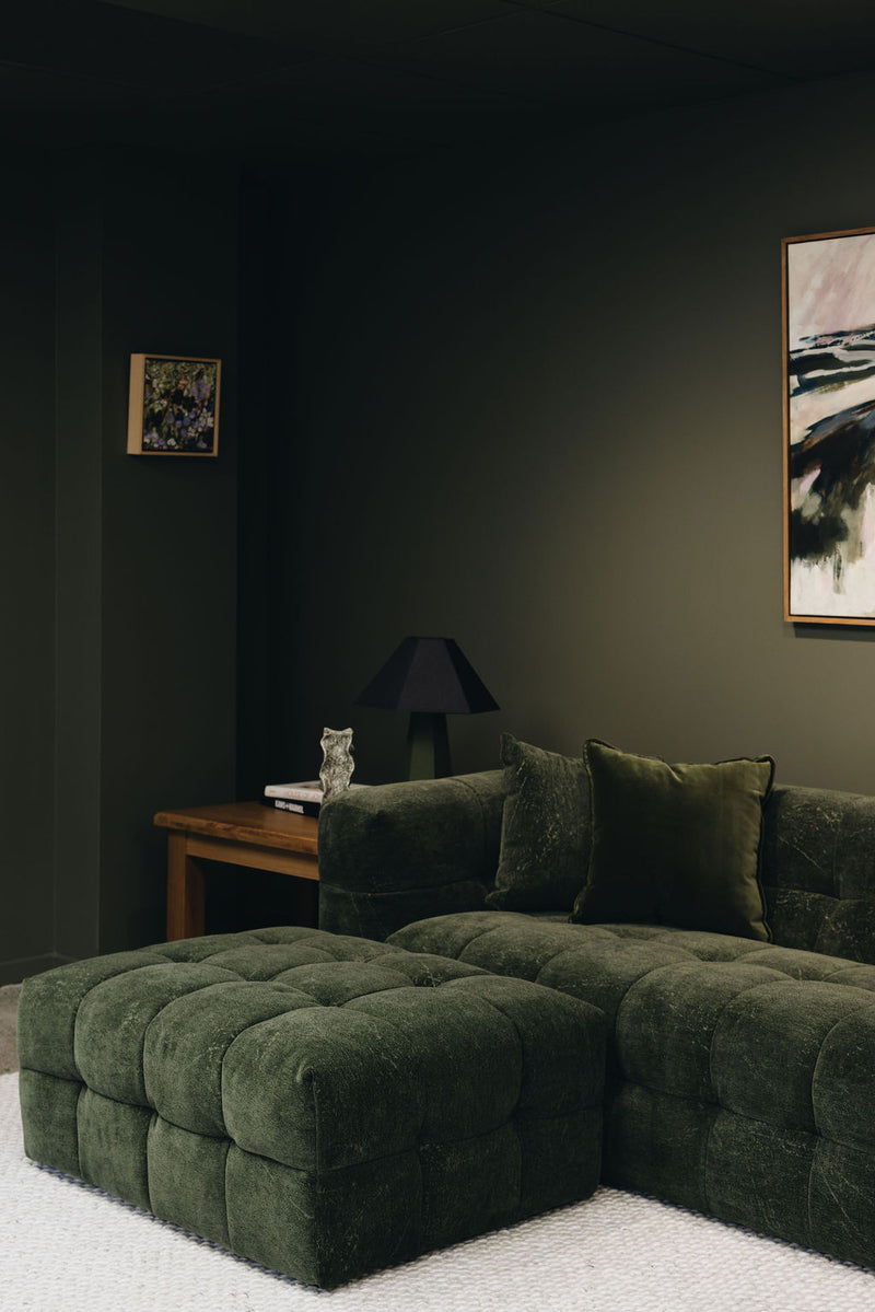 Michelin 3 Seater Sofa Dark Green