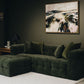 Michelin 3 Seater Sofa Dark Green
