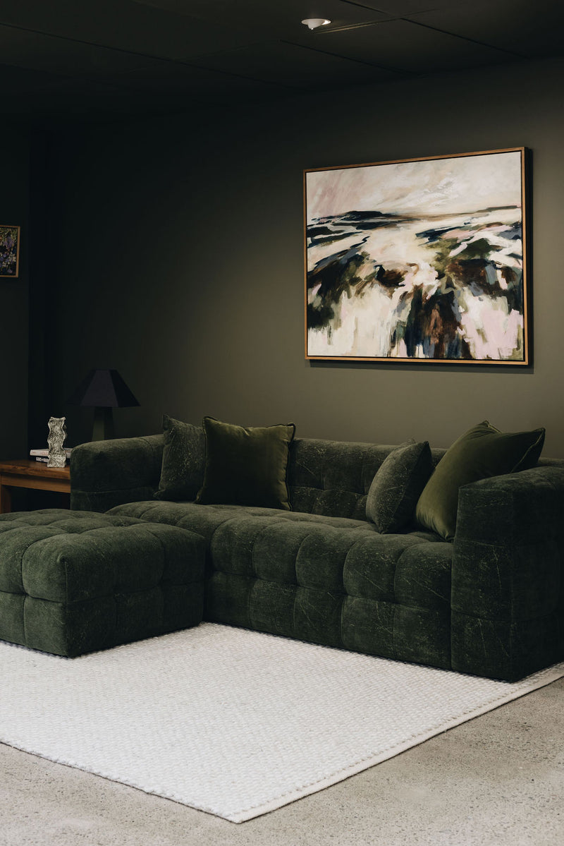 Michelin 3 Seater Sofa Dark Green
