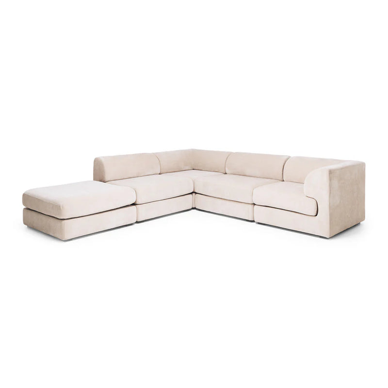 Harmony 4 Seater Modular Cnr Chaise LHF Sand
