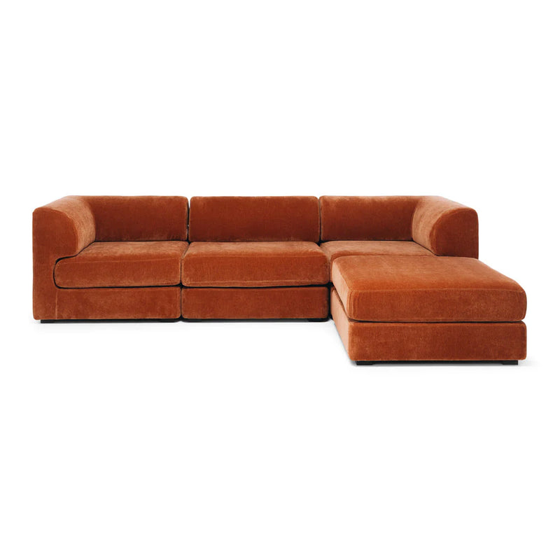 Harmony 3 Seater Modular Chaise Rust