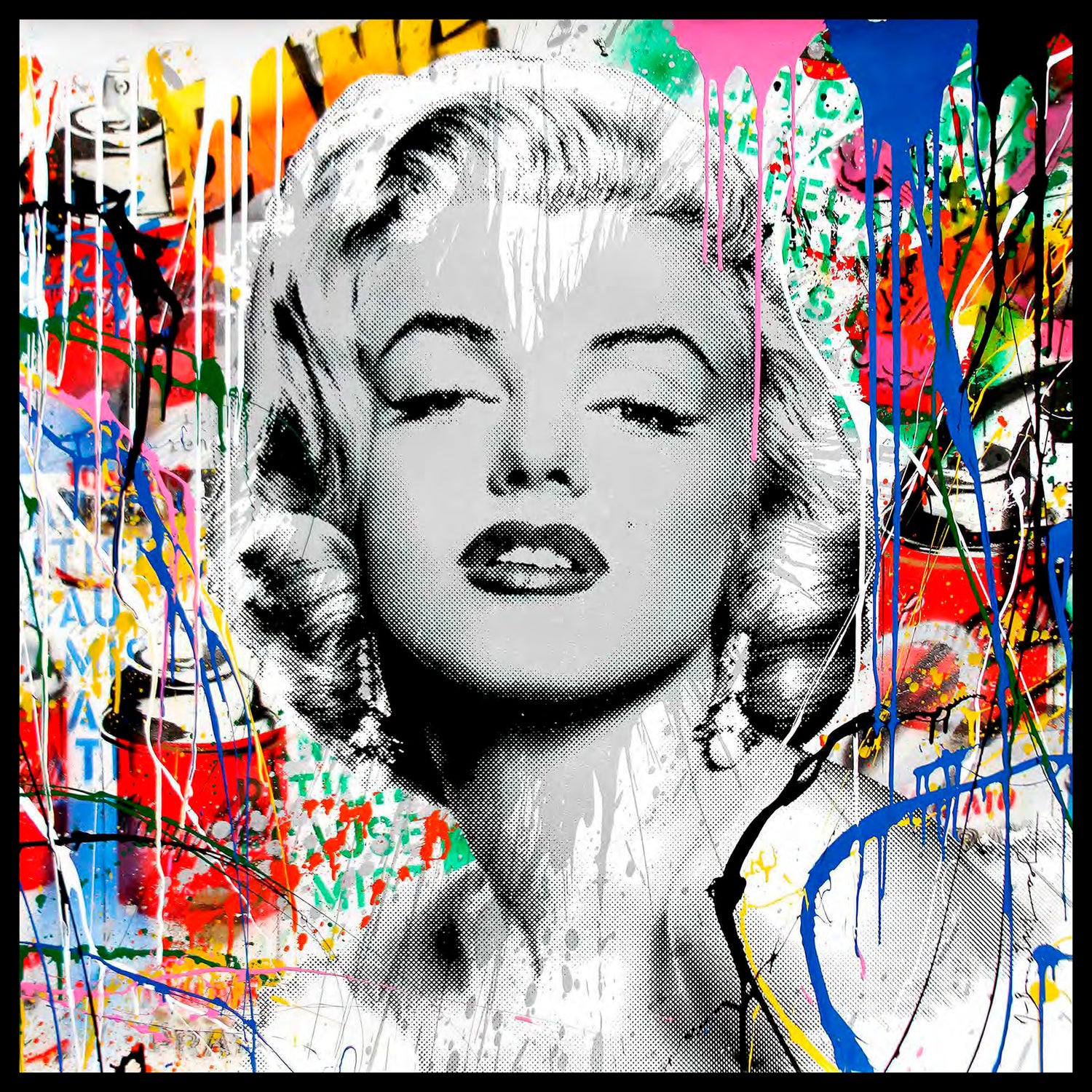 Framed Canvas Print - Marilyn