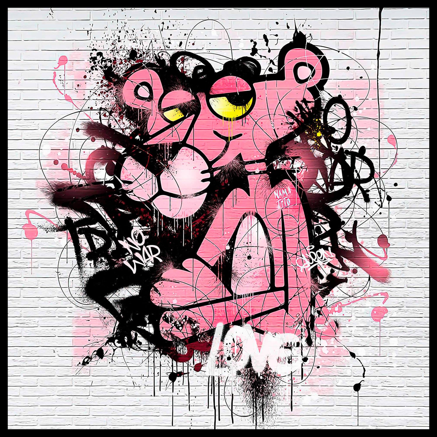 Framed Canvas Print - Pink Panther