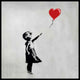 Framed Canvas Print - Banksy Girl with Balloon