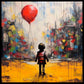 Framed Canvas Print - Red Balloon