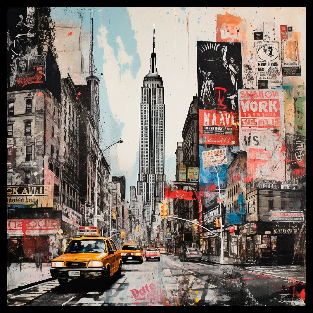 Framed Canvas Print - New York II