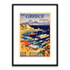 Greece Athens Travel Poster Framed Print