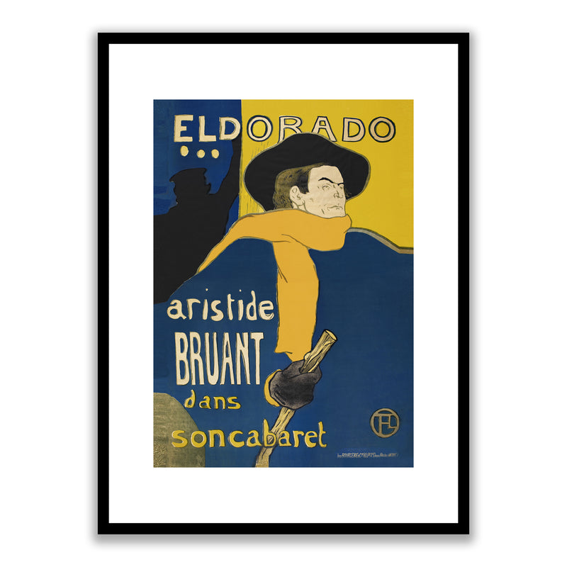 Les Ambassadeurs Aristide Bruant 1892 by Henri de Toulouse-Lautrec Framed Print