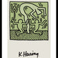 Keith Harring Green Framed Print