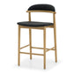 Hopper Barstool (Natural Oak) PU Black