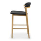 Hopper Barstool (Natural Oak) PU Black