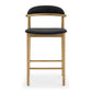 Hopper Barstool (Natural Oak) PU Black