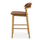 Hopper Barstool (Natural Oak) PU Sable