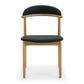 Hopper Dining Chair (Natural Oak) PU Black