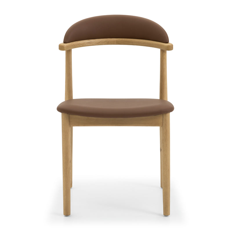 Hopper Dining Chair (Natural Oak) PU Sable