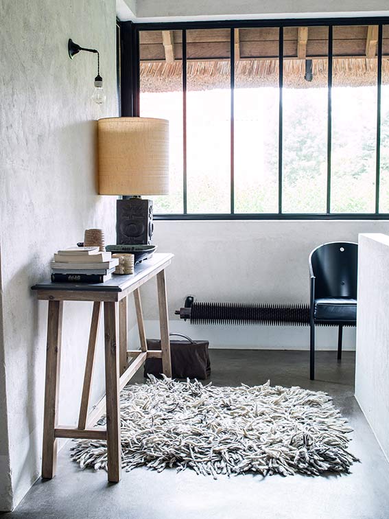 Dallas Console Table with Concrete Top