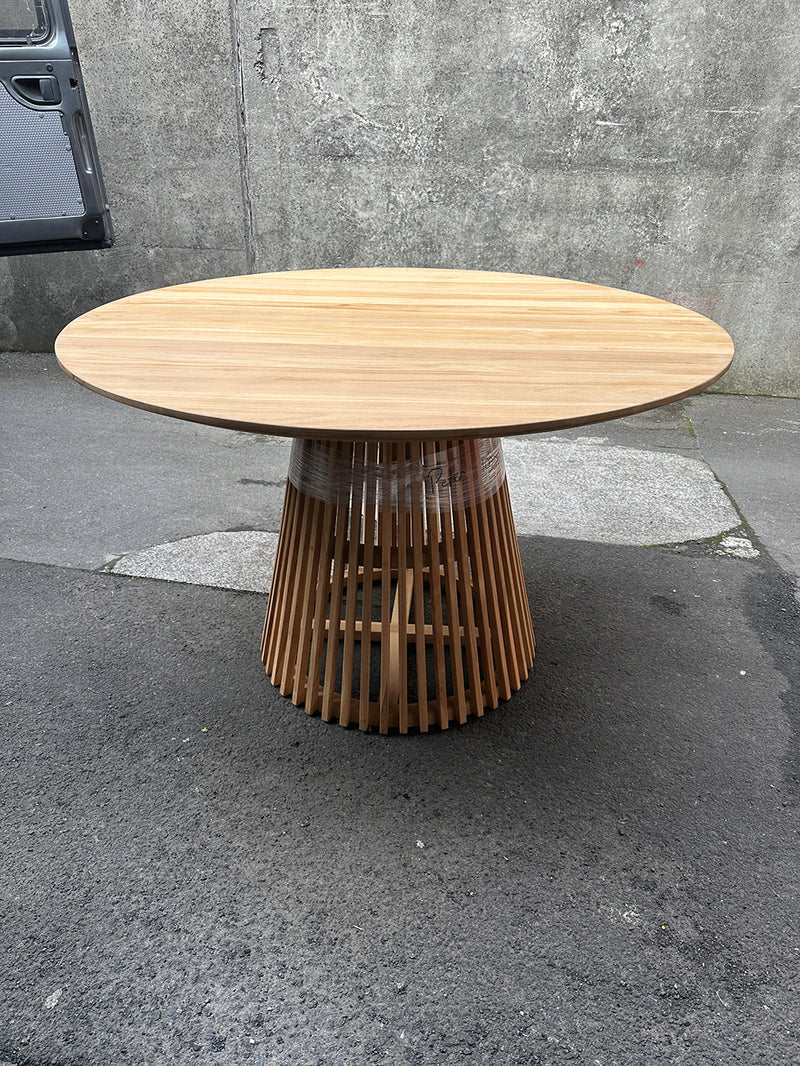 Solid Teak 1200 round Dining Table - Floor Model