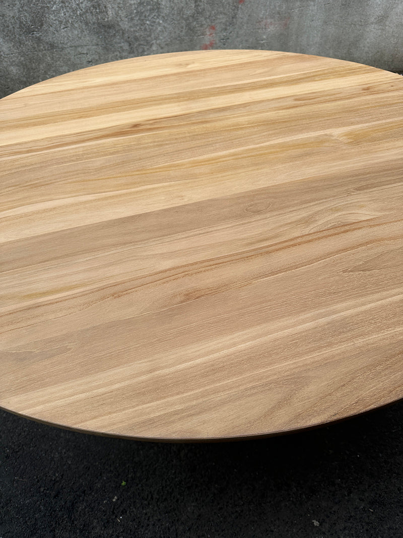 Solid Teak 1200 round Dining Table - Floor Model