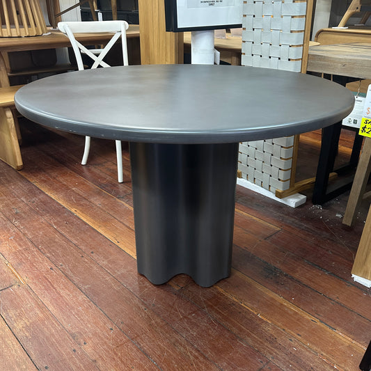 Cloud Concrete Dining Table 1m (floor model) + x6 Wagner or Zurich Dining Chairs