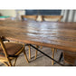 INDUSTRIAL DINING TABLE OLD ELM/IRON