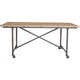 INDUSTRIAL DINING TABLE OLD ELM/IRON