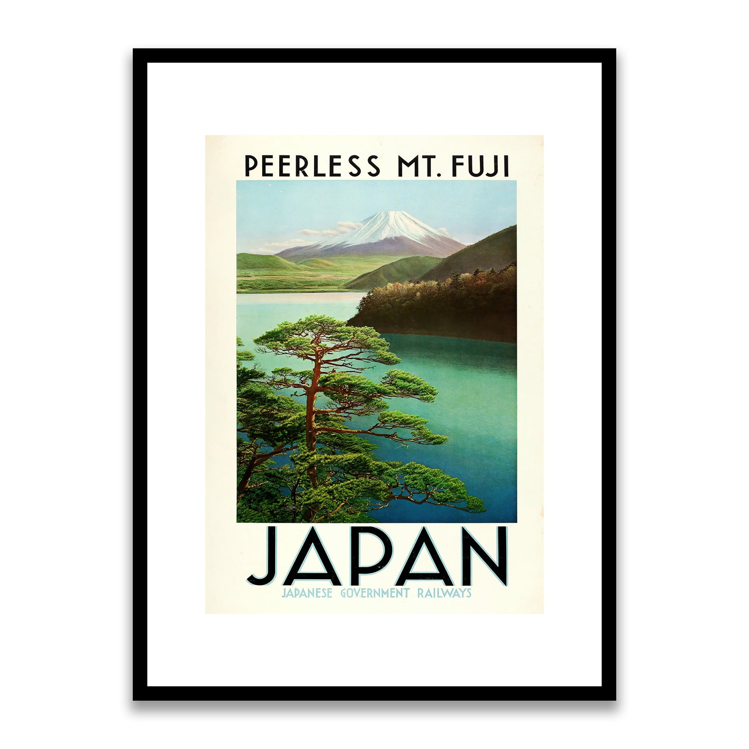 Mt Fuji Japan Travel Poster Framed Print