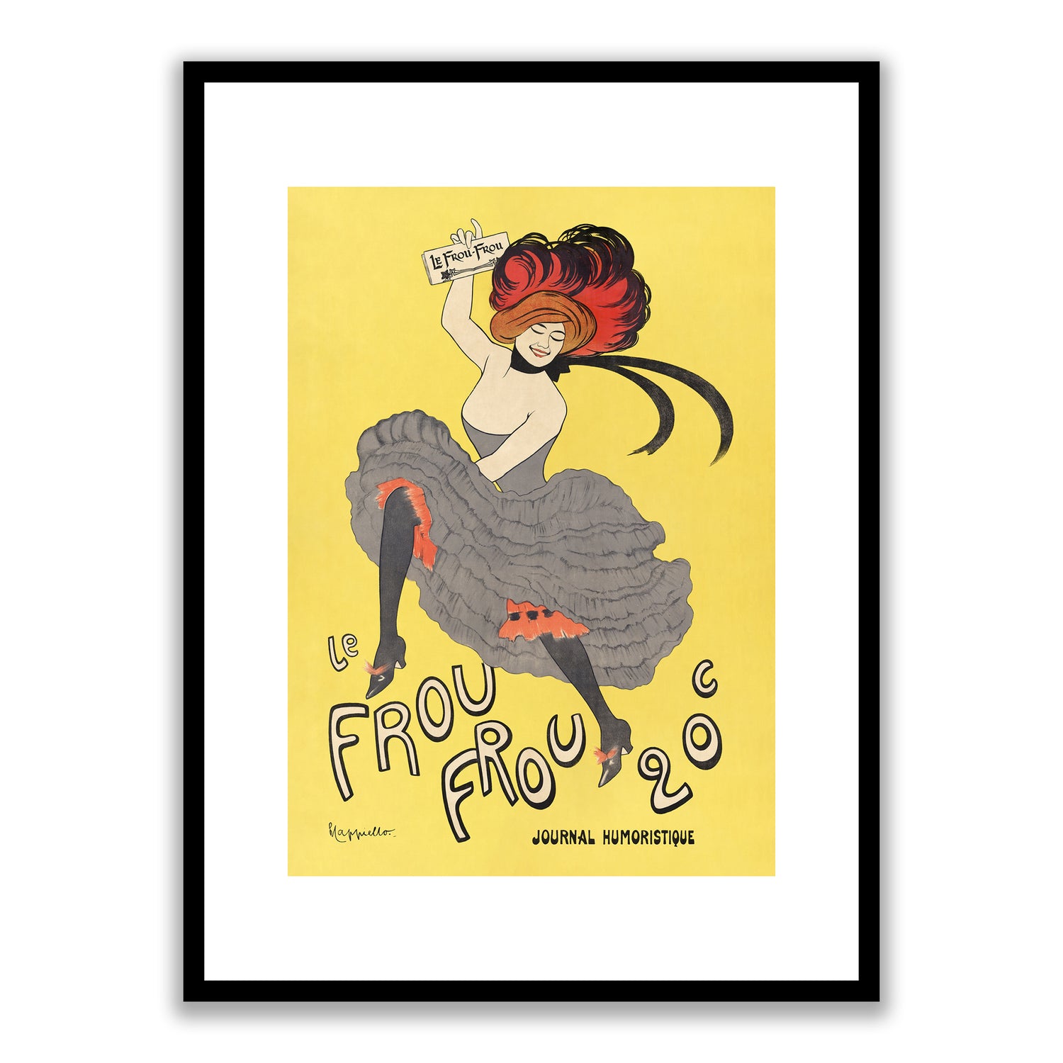 Le Frou frou Journal Humoristique Framed Print