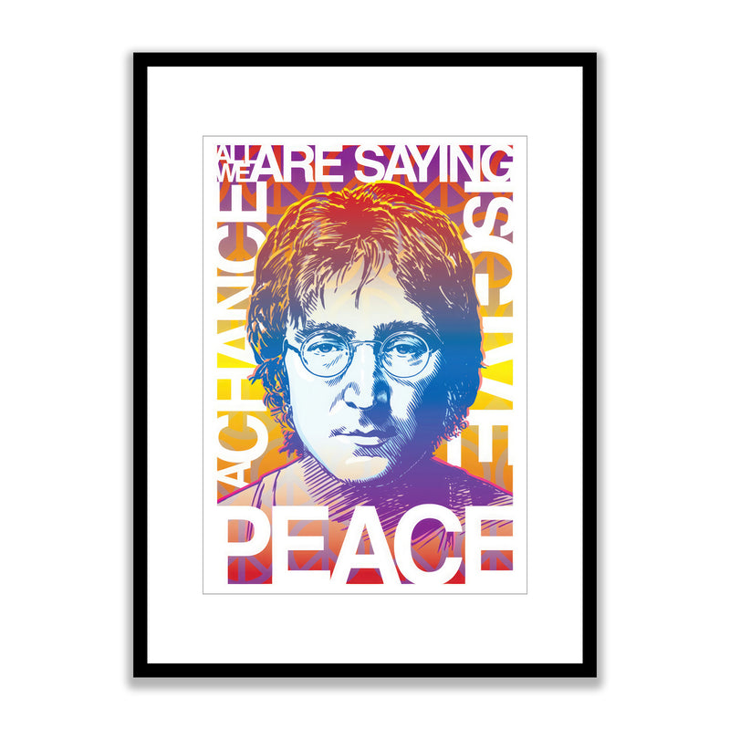 John Lennon Give Peace a Chance Framed Print
