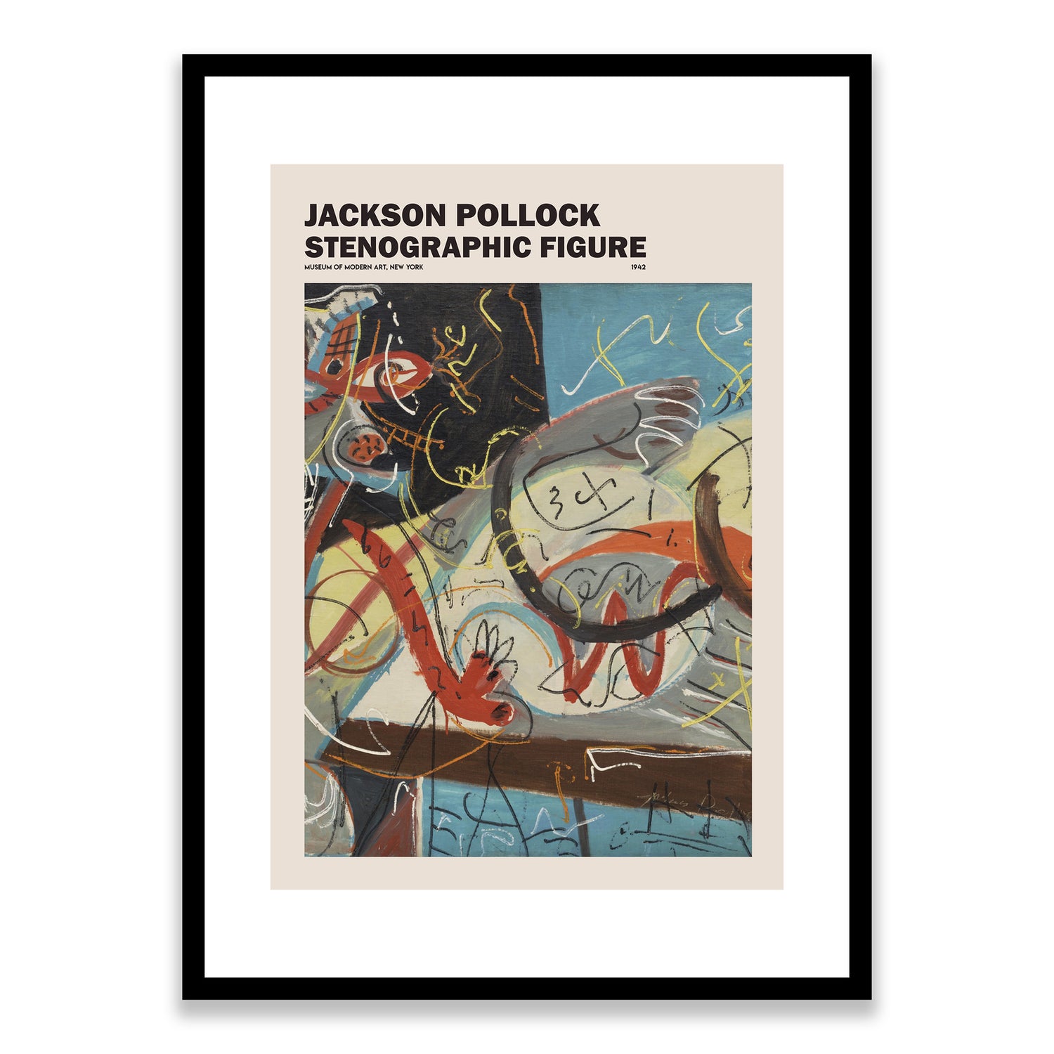 Jackson Pollock Stenographic Figure Framed Print