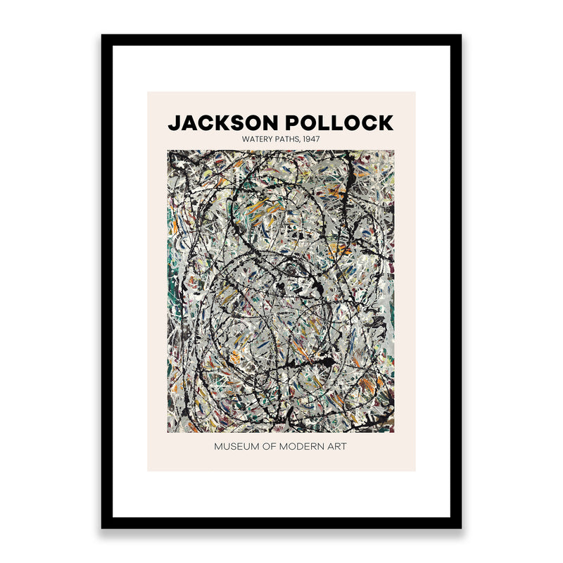 Jackson Pollock Watery Paths Framed Print