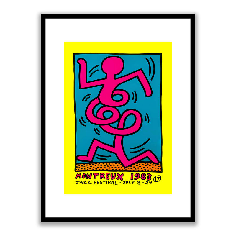 Keith Haring Montreux Jazz Festival Framed Print