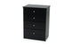 Kingston 4 Drawer Tallboy Black